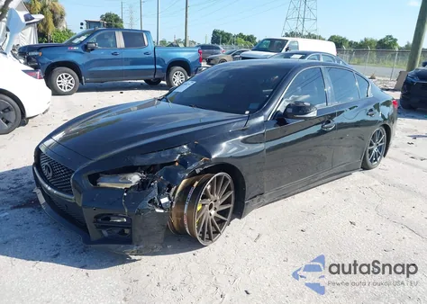 2015 Infiniti Q50 Hybrid Sport from USA, damaged, VIN JN1AV7AP4FM790661